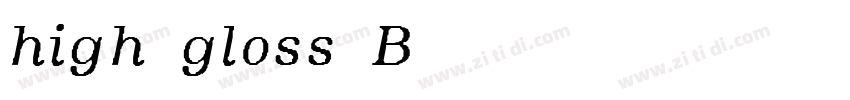 high gloss Boldface字体转换